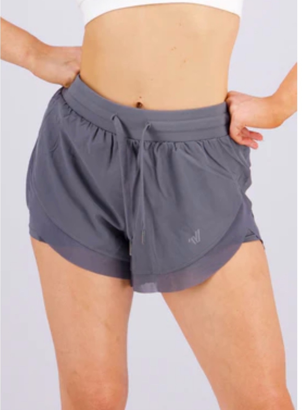 Varsity Spirit Dark Gray Luxe Petal Shorts
